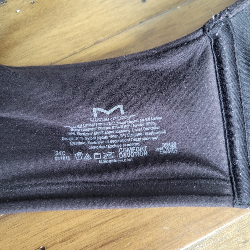 Maidenform 34C BLACK - Comfort Devotion Extra Coverage Shaping Lift Wireless Bra - Picture 6 of 9